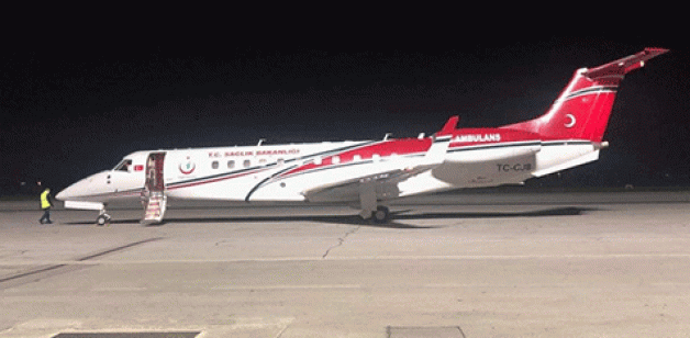 Jet uçak Türk hastalar için havalandı