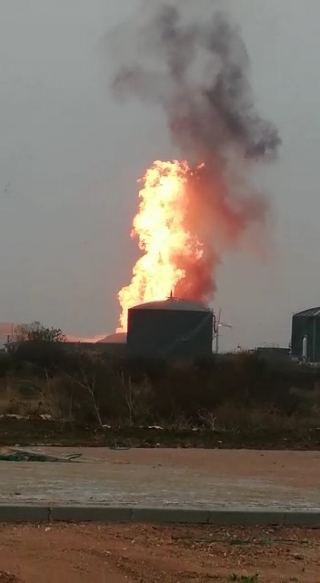 Sütaş’ın Biogaz Tesisi’nde korkutan yangın!