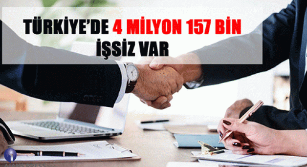 Türkiye’de 4 milyon 157 bin işsiz var!