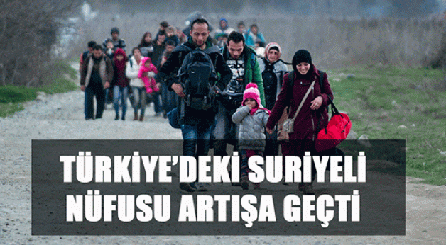 Türkiye’deki Suriyeli nüfusunda artış!